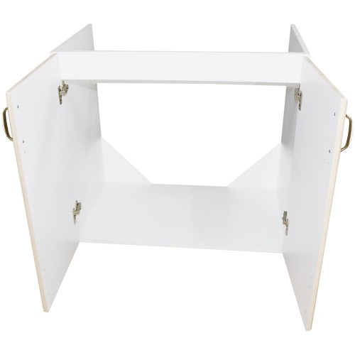 Masca pentru chiuveta cu 2 usi Zebra, Alba/MDF Sonoma, fara blat, 80 x 82 x 50 cm [2]