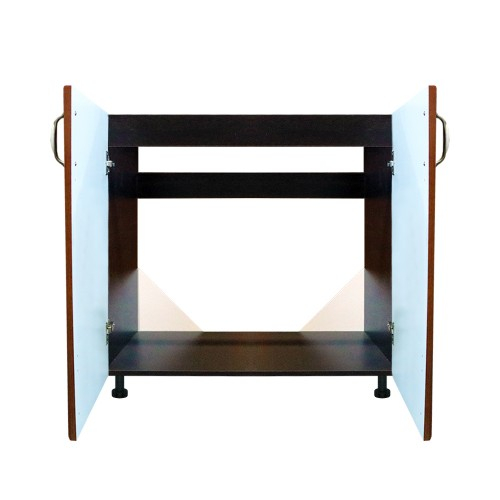 Masca pentru chiuveta cu 2 usi Zebra, Wenge/Cedru Mustata, fara blat, 80 x 82 x 50 cm [3]