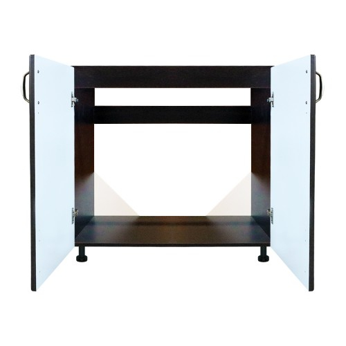 Masca pentru chiuveta cu 2 usi Zebra, Wenge/MDF Wenge, fara blat, 80 x 82 x 50 cm [3]