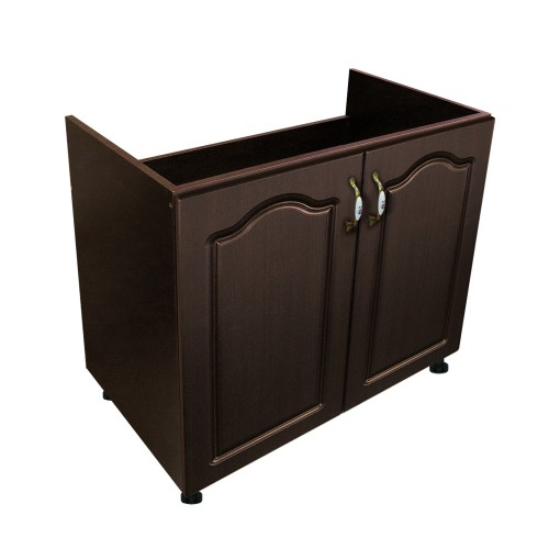 Masca pentru chiuveta cu 2 usi Zebra, Wenge/MDF Wenge, fara blat, 80 x 82 x 50 cm [1]