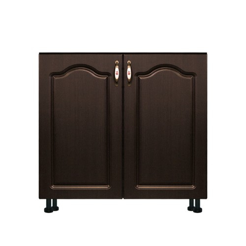 Masca pentru chiuveta cu 2 usi Zebra, Wenge/MDF Wenge, fara blat, 80 x 82 x 50 cm [2]