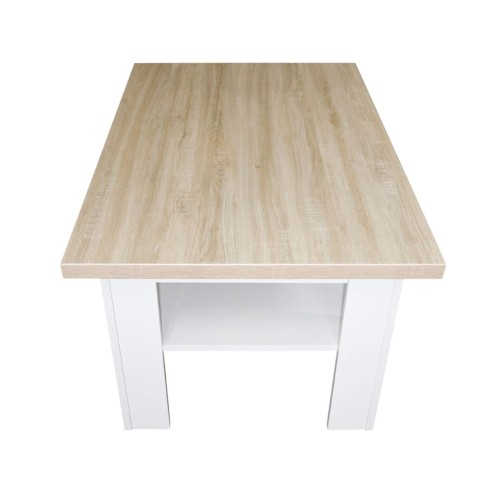 Masuta cafea Lisolo Sonoma cu Alb, 100 x 65 x 50 cm [2]