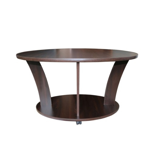 Masuta cafea Ovala cu role, wenge, 94 x 54 x 64 cm [4]