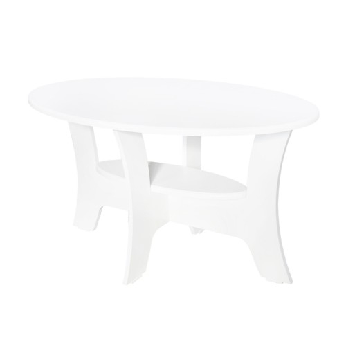 Masuta cafea Roma ovala, MDF Alb, 100 x 55 x 58 cm [1]