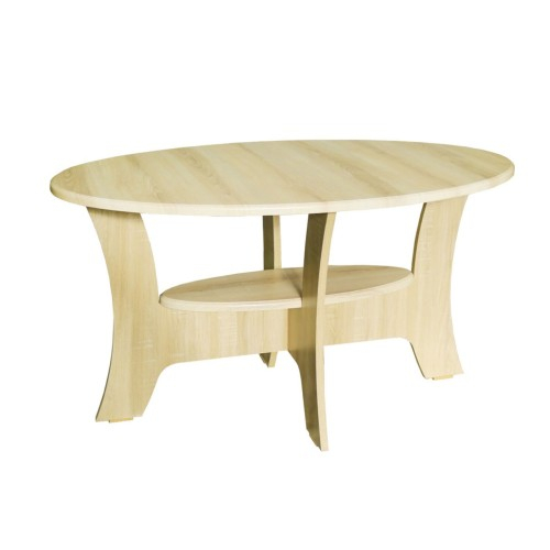 Masuta cafea Roma ovala, MDF Sonoma, 100 x 55 x 58 cm [2]