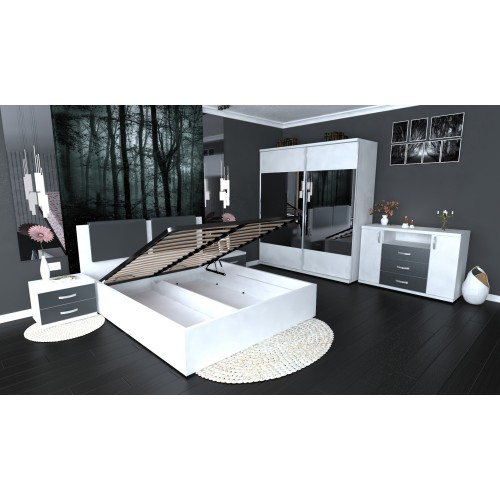 Noptiera Laguna alb cu gri [3]