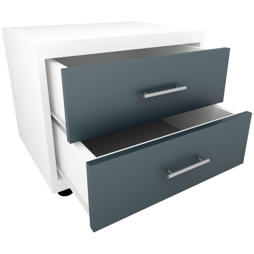 Noptiera Torino Alb / Gri, 48 x 37 x 37 cm [3]