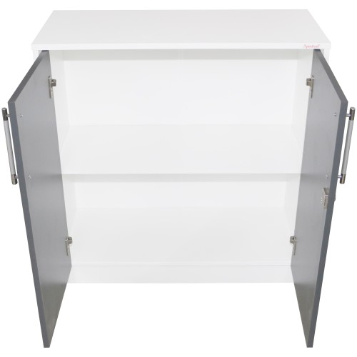 Office Alb/Gri Comoda Birou 2 usi [2]