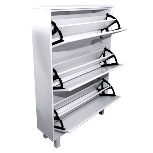 Pantofar Zapato 3 usi MDF Alb Mare 80 x 122 x 26 cm [2]