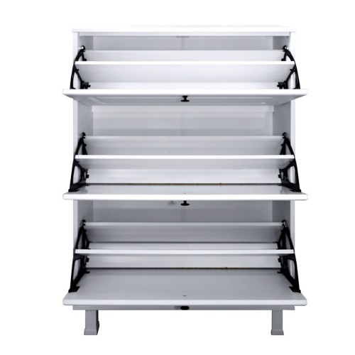 Pantofar Zapato 3 usi MDF Alb Mare 80 x 122 x 26 cm [5]