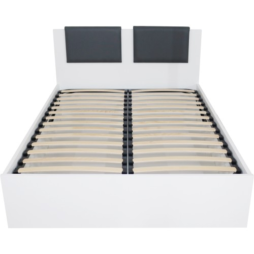 Pat Laguna 1400x2000 cu somiera rabatabila alb cu gri [3]