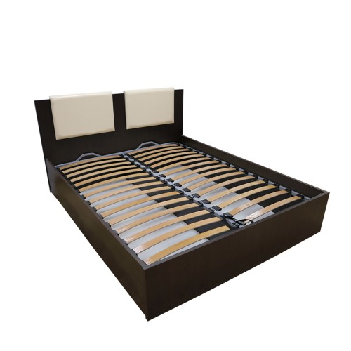 Pat Laguna 1400x2000 cu somiera rabatabila wenge cu bej [1]