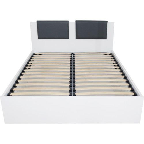 Pat Laguna 1600x2000 cu somiera rabatabila alb cu gri [3]