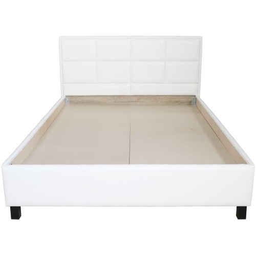 Pat Soft tapitat pentru saltea 140x200, Alb [2]