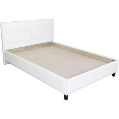 Pat Soft tapitat pentru saltea 140x200, Alb [1]