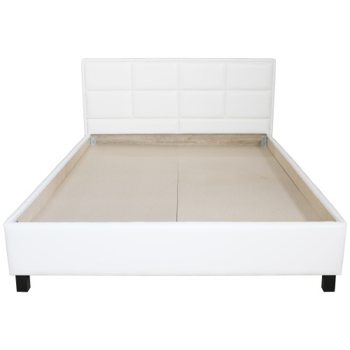 Pat Soft tapitat pentru saltea 160x200, Alb [2]