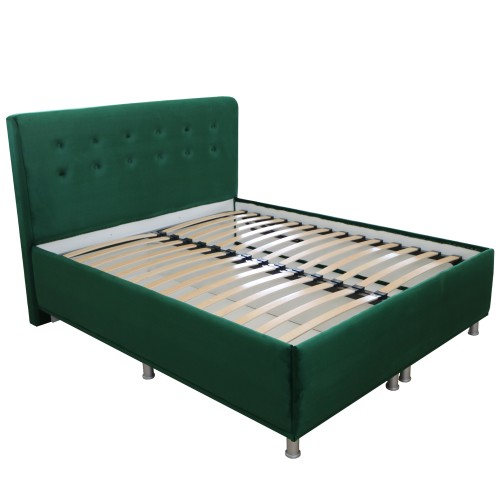 Pat tapitat 1400x2000 verde cu somiera rabatabila [1]