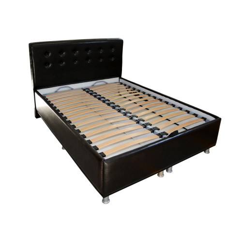 Pat tapitat 1400x2000 wenge cu somiera rabatabila [1]