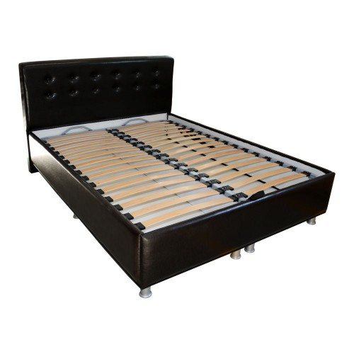 Pat tapitat 1600x2000 wenge cu somiera rabatabila [1]