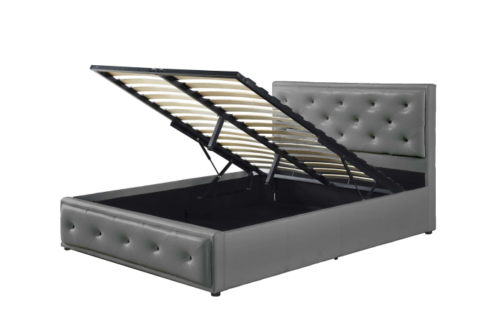 Pat Tapitat Cu Somiera Rabatabila CB 140*200 CM [2]