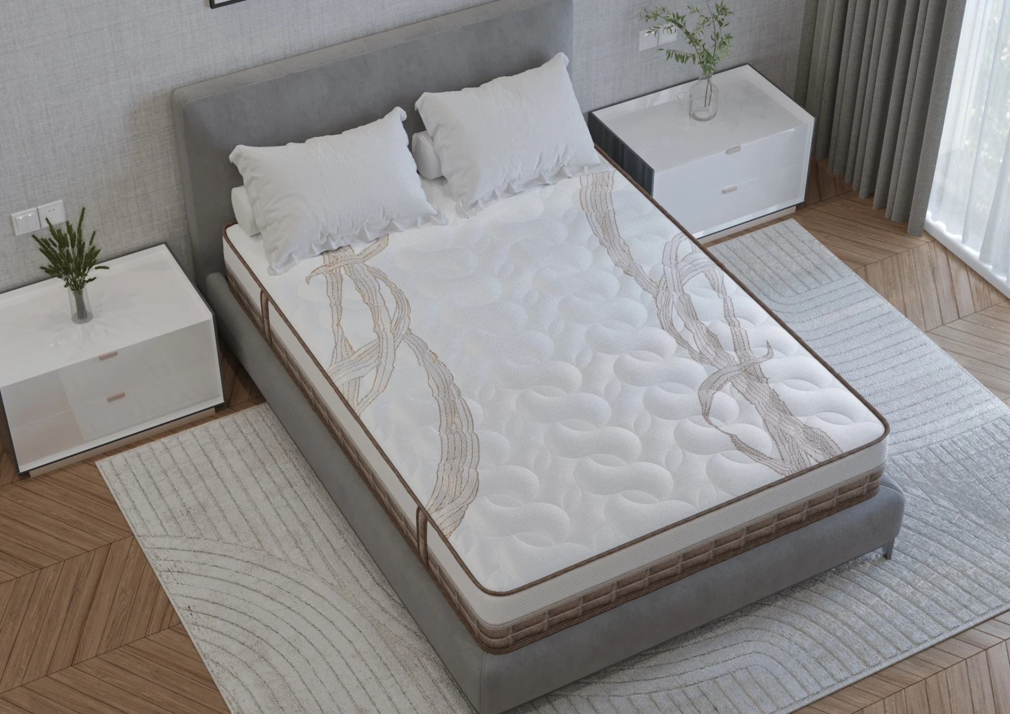 Saltea cu arcuri Caramel Dream Pocket Multilayer, inaltime 20 cm, fermitate medie [1]