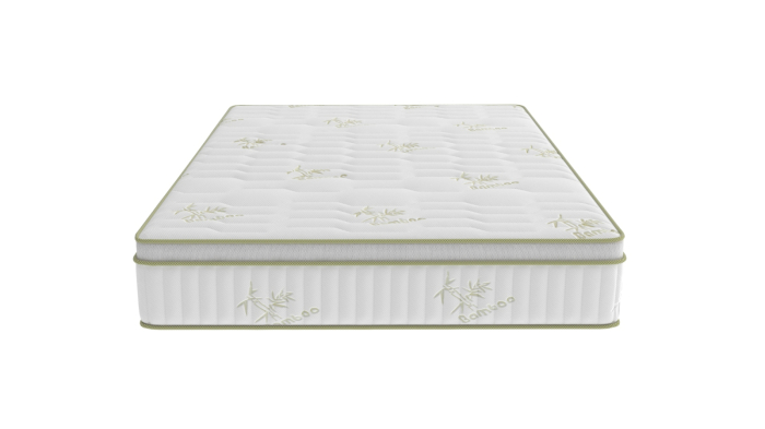 Saltea cu memorie si arcuri Bambus Super Confort Pocket Multilayer, inaltime 25 cm, husa matlasata, sistem 3D, manere, fermitate medie [7]