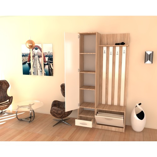 Set Andrei Cuier 600 si Dulap 400 Sonoma/Fildes [2]