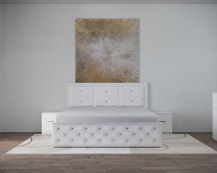 Set Pat Naybet New Alb cu Noptiere Si Comoda [1]