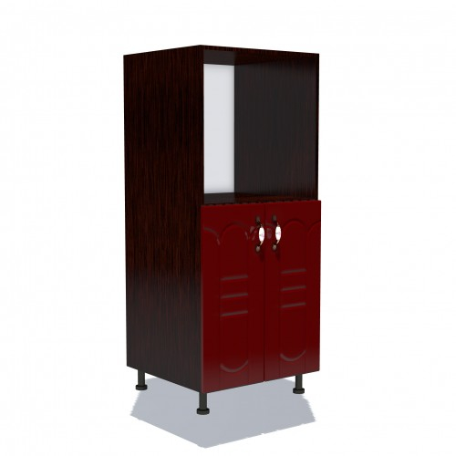 Soldat 60 cu 2 usi cu spatiu cuptor Zebra MDF tulip rosu [1]