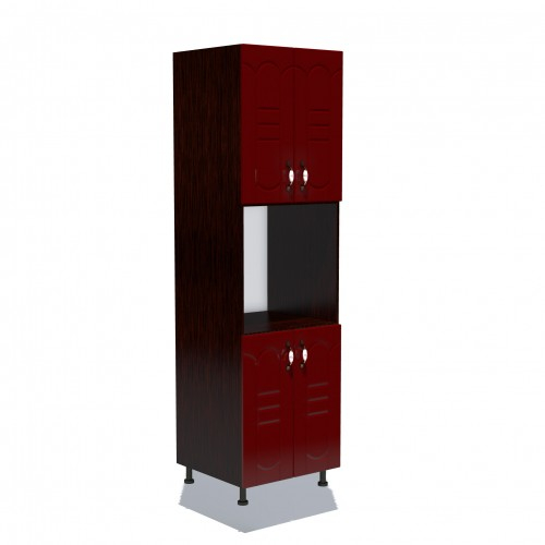 Soldat 60 cu 4 usi cu spatiu cuptor Zebra MDF tulip rosu [1]