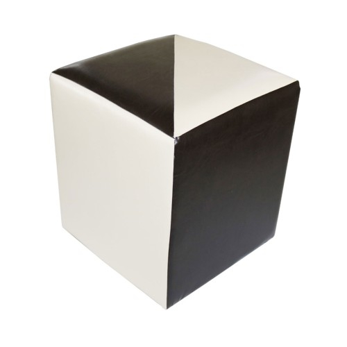 Taburet Cub Piele MOZAIC, 38 x 42 x 38 cm [1]