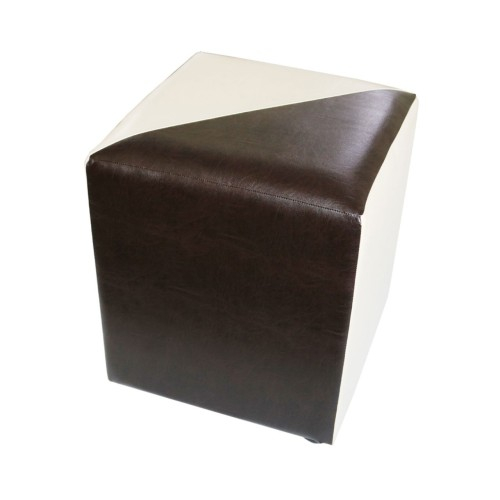Taburet Cub Piele MOZAIC, 38 x 42 x 38 cm [3]