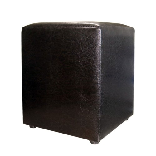 Taburet Cub Piele Wenge, 38 x 42 x 38 cm [3]