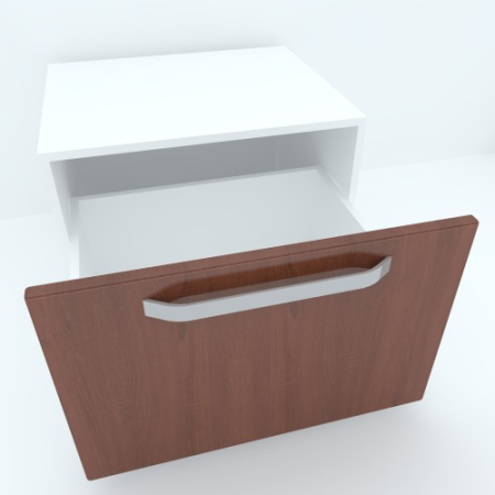 Armonia Comoda alba cu 1 sertar cu maner front MDF Cedru [1]