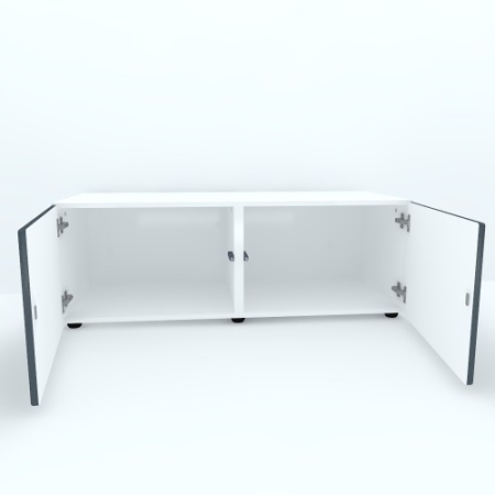 Armonia Comoda alba cu 2 usi cu sistem "PUSH TO OPEN" fronturi MDF Gri [2]