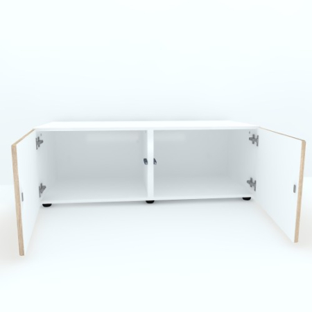 Armonia Comoda alba cu 2 usi cu sistem "PUSH TO OPEN" fronturi MDF Sonoma [1]