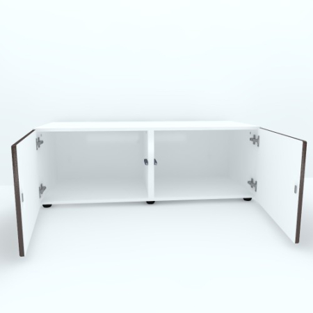 Armonia Comoda alba cu 2 usi cu sistem "PUSH TO OPEN" fronturi MDF Wenge [1]