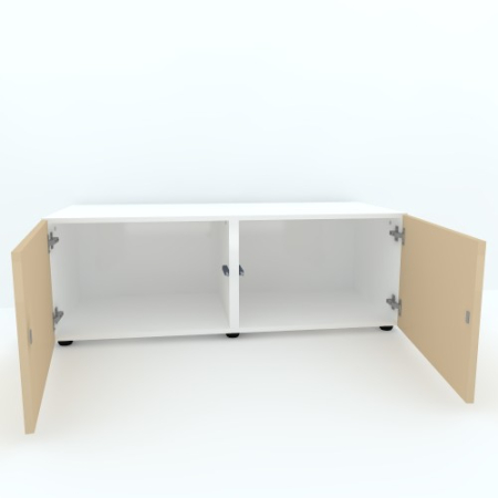 Armonia Comoda alba cu 2 usi cu sistem "PUSH TO OPEN" fronturi PAL Cappuccino [1]