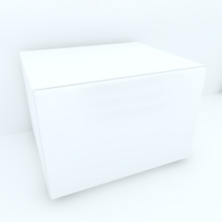 Mobilier Living - Armonia Comoda alba cu o usa cu sistem "PUSH TO OPEN" front MDF Alb Mat