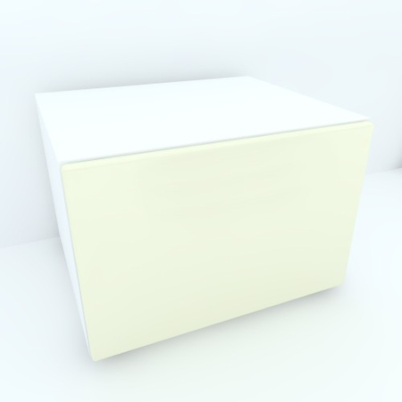 Mobilier Living - Armonia Comoda alba cu o usa cu sistem "PUSH TO OPEN" front MDF Vanilie