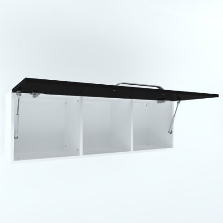 Armonia Suspendat orizontal  cu 1 usa cu maner front PAL Negru [2]