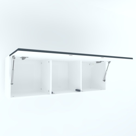 Armonia Suspendat orizontal  cu 1 usa cu sistem "PUSH TO OPEN" front MDF Gri [2]