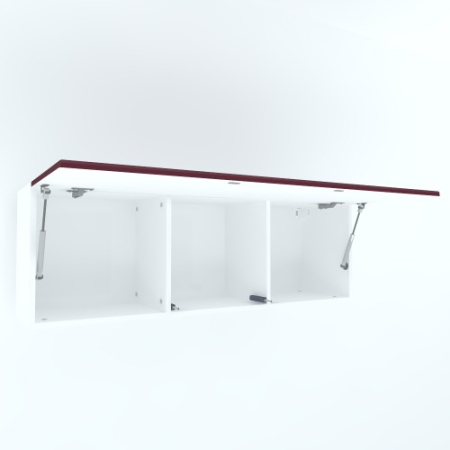 Armonia Suspendat orizontal  cu 1 usa cu sistem "PUSH TO OPEN" front MDF Rosu [2]