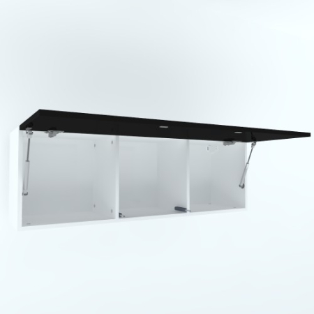 Armonia Suspendat orizontal  cu 1 usa cu sistem "PUSH TO OPEN" front PAL Negru [2]