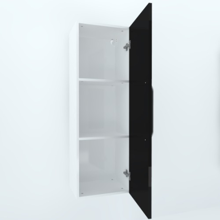 Armonia Suspendat vertical cu 1 usa cu maner front PAL Negru [2]