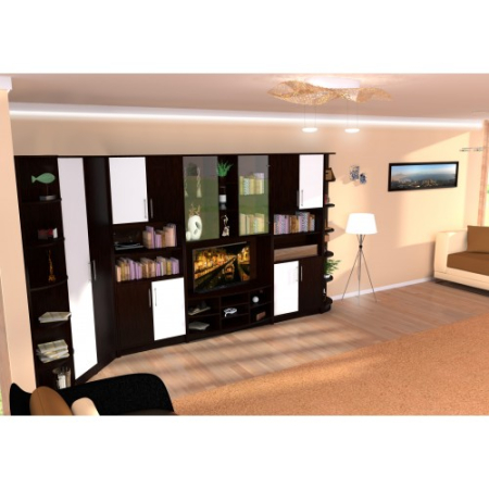 Biblioteca Iris Wenge/Vanilie varianta pe colt [1]