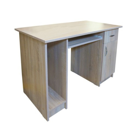 Birouri - Birou Nero cu 1 usa si 1 sertar, Sonoma, 120 x 74 x 60 cm