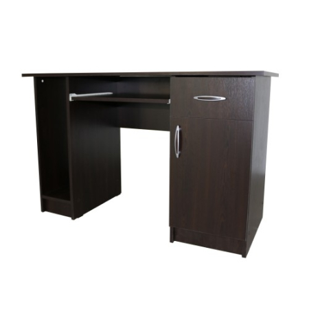 Birou Nero cu 1 usa si 1 sertar, Wenge, 120 x 74 x 60 cm [4]