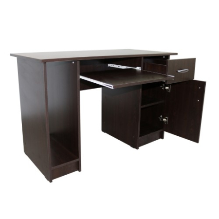 Birou Nero cu 1 usa si 1 sertar, Wenge, 120 x 74 x 60 cm [6]