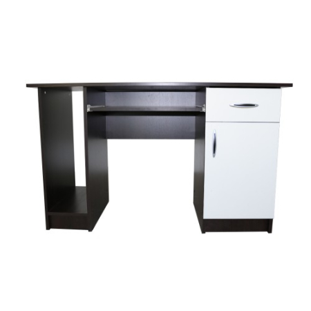 Birou Nero cu 1 usa si 1 sertar, Wenge/Fildes, 120 x 74 x 60 cm [5]